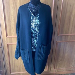 ✨ZARA Knit Black Long Thick Cardigan✨
